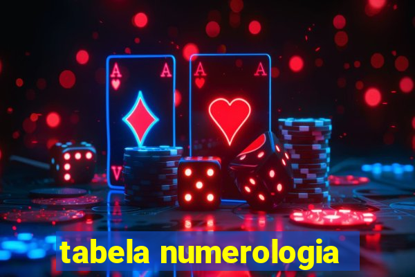 tabela numerologia